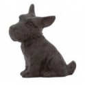 Chien Scottish terrier décoratif en fonte, position assise, terrasse et jardin, hauteur 11 cm