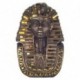 Statue Sarcophage Pharaon, roi d'Egypte, composition résine et couleurs originales, hauteur 17 cm