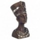 Statue Buste de Néfertiti, Reine d'Egypte, composition résine et matières originales, hauteur 18 cm