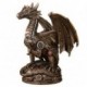 Figurine Dragon Steam punk, mécanismes et rivets apparents en résine, hauteur 21 cm