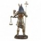 Statue Dieu égyptien, Anubis et balance de la justice, Finition Antic Line, hauteur 27 cm