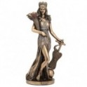 Figurine Tyche, Déesse de la chance et de la fortune, finition Antic line, hauteur 29 cm