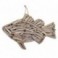 Figurine Grand poisson en bois flotté et recyclé, Ambiance bord de mer, longueur 52 cm