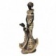 Grande statuette Africaine et enfant, Beige et Marron, Collection DAKA, Hauteur 37 cm