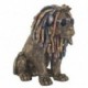 Grande figurine Lion rasta urbain, casque audio, lunettes de soleil et hauteur 35 cm