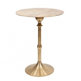 Table Sellette Bout de canapé design en aluminium doré, élégante et classique, 52 x 39 x 39 cm