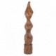 Statue Sculpture design en bois de paulownia, finition brute tons bois, zen et nature, hauteur 98 cm