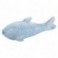 Figurine Grande Poisson Carpe décorative en résine à poser, Bleu et gris, longueur 53 cm