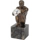 Statue Design Homme Nu Tourment XL, Modèle Doré et Patine Gris, H 32 cm