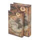 Set 2 Boites Livres : Jules Verne en 80 dias, Hauteur 26 cm (Grand)