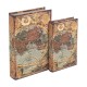 Set 2 Boites Livres : Jules Verne en 80 dias, Hauteur 26 cm (Grand)