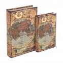 Set 2 Boites Livres : Cartographie ancienne et voyage, Hauteur 26 cm (Grand)