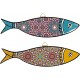 Set 3 magnets Frigo aimantés, Poissons Thème Mer 5, L 13 cm