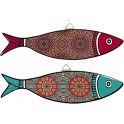 Set 3 magnets Frigo aimantés, Poissons Thème Mer 5, L 13 cm