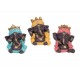 Minis Figurines : Set 3 Ganesh de la Sagesse, Color Line, H 7,5 cm