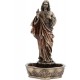 Statue Sacré-Coeur Jésus, Aspect Bronze, Coll Antic Line, H 23 cm