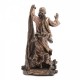 Statue Jésus pêcheur et filet de pêche, Aspect Bronze, Antic Line, H 23 cm