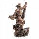 Statue Jésus pêcheur et filet de pêche, Aspect Bronze, Antic Line, H 23 cm