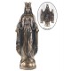 Statue Antic Line Aspect Bronze, La Vierge Marie ouvrante, H 28 cm