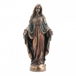 Figurine Antic Line Aspect Bronze, La Vierge Marie, H 20 cm