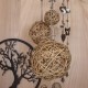 Suspension Arabesque : Arbre de vie cerclé avec cloches à tintement, H 75 cm