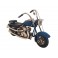 Moto Vintage miniature en Métal, Modèle Bleu, L 19 cm