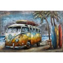 Tableau sur Bois & Métal 3D : Combi & Surf Attitude, L 120 cm