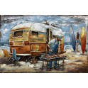 Tableau sur Bois & Métal 3D : Combi & Surf Attitude, L 120 cm