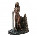 Statuette résine : L'archange Saint Michel, H 35 cm