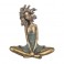 Statuette Design : Famille avec 1 enfant, Collection Silver Line, H 27 cm