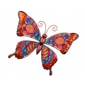 Papillon Mural en Fer : Orange Mandala, Collection Victoria, L 26 cm