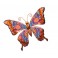 Papillon Mural en Fer : Orange Mandala, Collection Victoria, L 26 cm