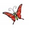 Papillon Mural Rouge en Métal, Maison ou Jardin, Longueur 22 cm