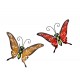 Papillon Mural Rouge en Métal, Maison ou Jardin, Longueur 22 cm