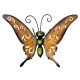 Grand Papillon Mural Orange en Métal, Maison ou Jardin, Longueur 28,5 cm