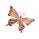 Papillon Mural en Fer : Orange Mandala, Collection Victoria, L 26 cm