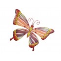 Papillon Mural en Fer : Orange Mandala, Collection Victoria, L 26 cm