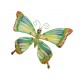 Papillon Mural en Fer : Orange Mandala, Collection Victoria, L 26 cm