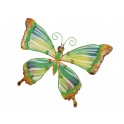 Papillon Mural en Fer : Orange Mandala, Collection Victoria, L 26 cm