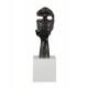 Sculpture Design : Visage sur socle & Envoi d'un baiser. H 57 cm