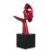 Sculpture Design : Visage sur socle & Envoi d'un baiser. H 57 cm