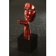 Sculpture Design : Visage sur socle & Envoi d'un baiser. H 57 cm