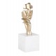 Sculpture Design, Visage sur socle SONGE. Champagne, Hauteur 57 cm