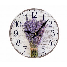 Horloge murale lavande de Provence, Mod 4, 34 cm