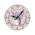 Horloge murale lavande de Provence, Mod 4, 34 cm