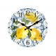 Horloge Murale Bois MDF : Citrons de Provence, Diamètre 34 cm