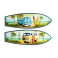 Set 2 planches de surf , 2 modèles van combi, plage et surf, L 60 cm