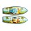 Set 2 planches de surf , 2 modèles van combi, plage et surf, L 60 cm